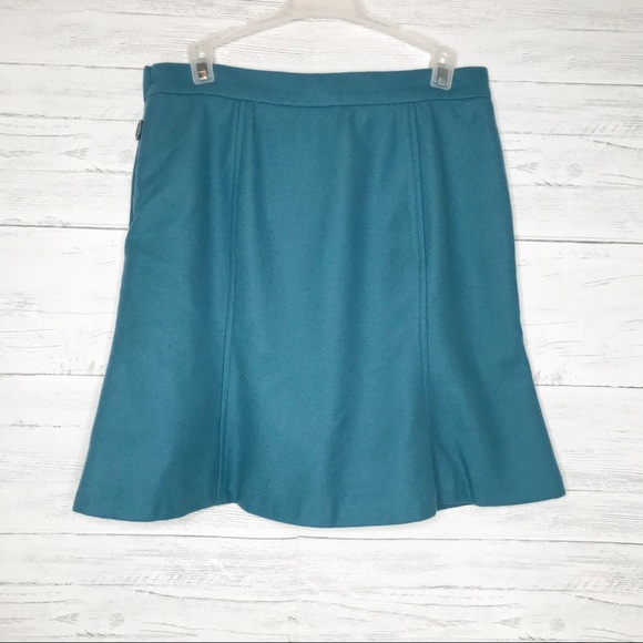 Marc Jacobs Blue Wool Side Button Pencil Skirt - Picture 2 of 5